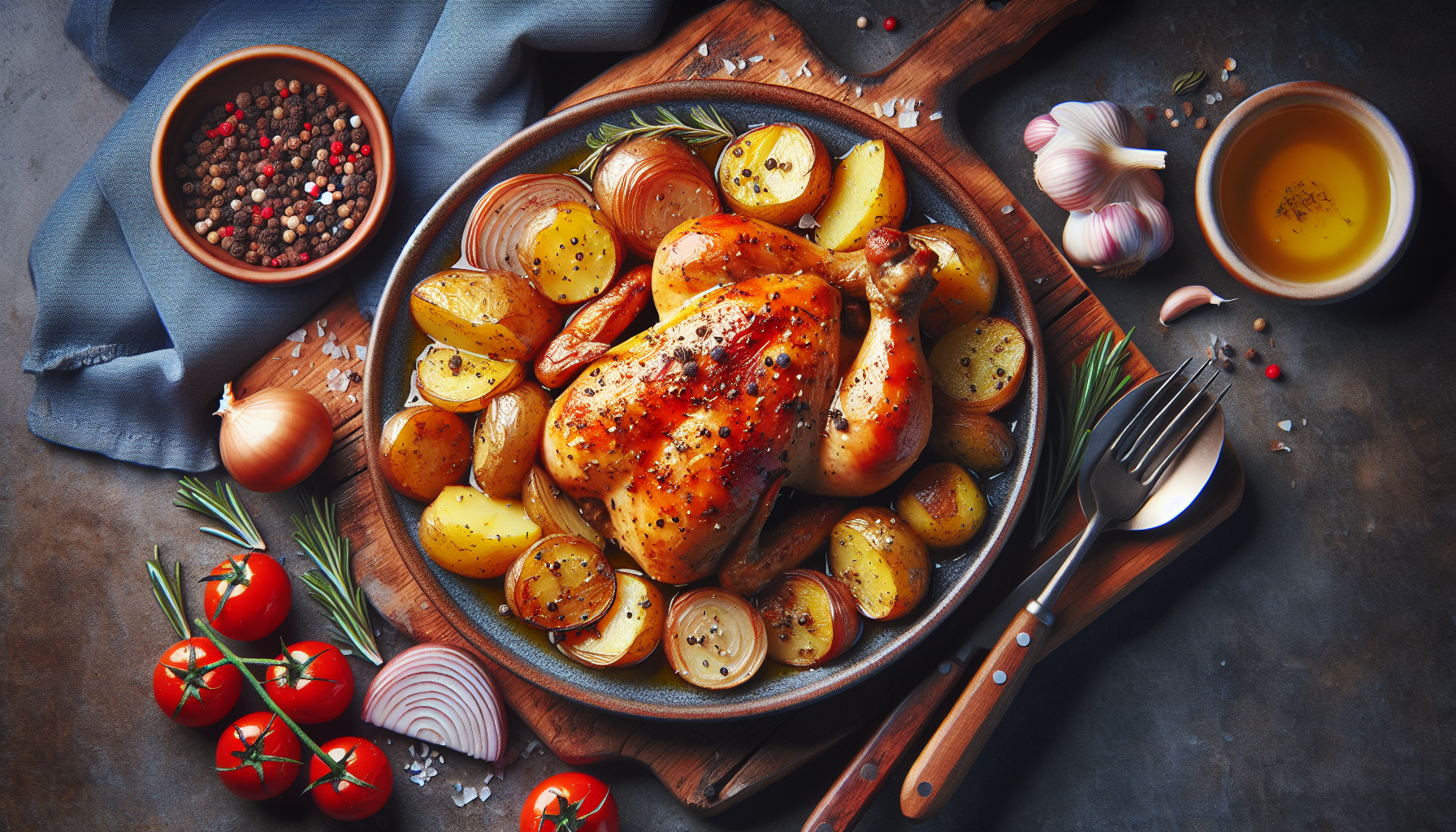 pollo e patate al forno